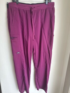 Grey's Anatomy Women's Wide Leg Scrub Pants in Plum